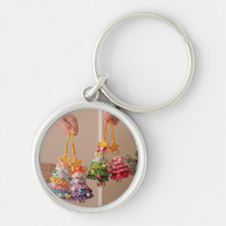 Groen Boog Modern Schrift Foto Kerstvakantie Sleutelhanger