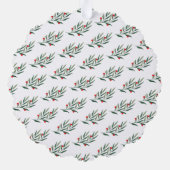 groen boog script foto kerstvakantie ornament kaart (Achterkant)