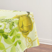 groen bos Botanische bladeren Wilde bloem Tafelkleed (Voorbeeld)