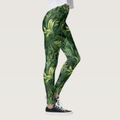 Groen bos laat all-over-print Leggings achter (Rechts)