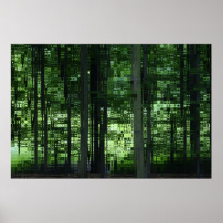 Groen bos poster