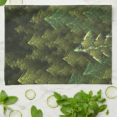 Groen bos theedoek (Gevouwen)