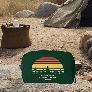 Groen Bos Zonsondergang Camping Trip  Toilettasje