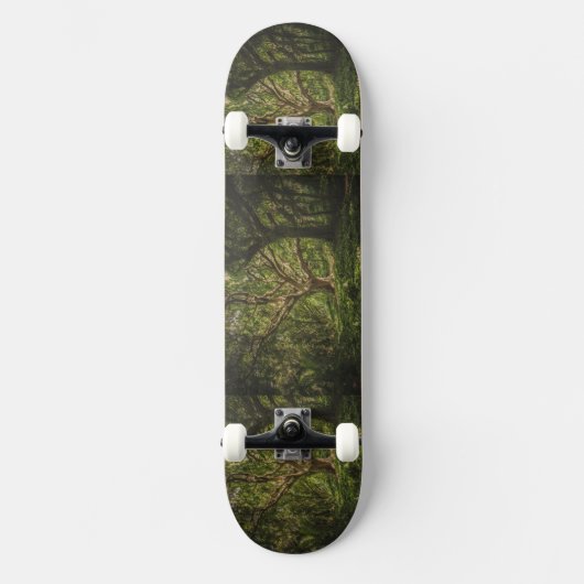 Groen bospatroon afbeelding skateboard (Voorkant)