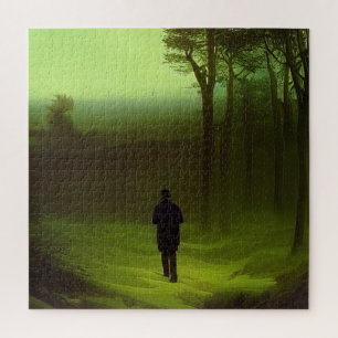 Groen bosschilderen legpuzzel