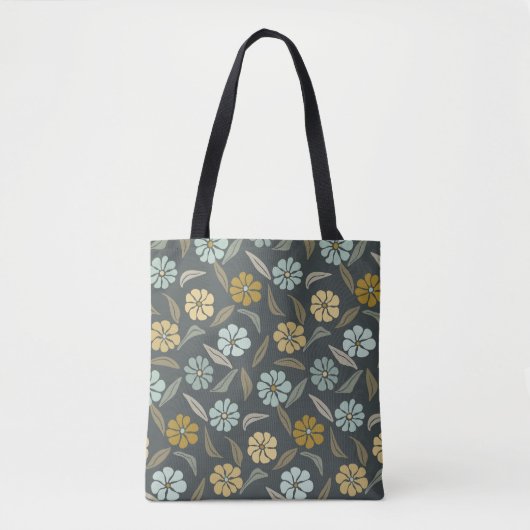 Groen Botanisch Bloom Tas (Voorkant)