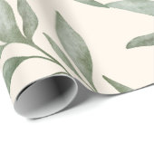 groen botanisch cadeaupapier (Rol Hoek)