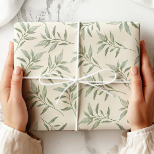 groen botanisch cadeaupapier