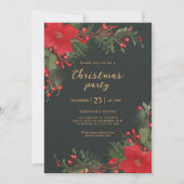 Groen Botanisch Kerstfeest Kaart (Voorkant)