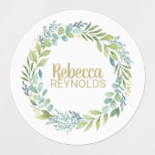 Groen Botanische Waterdichte Etiketten Labels (Design 1)