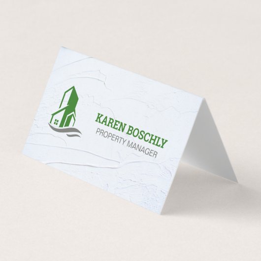 Groen bouwpictogram visitekaartjes (Voorkant)