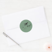 Groen Brazilië Paspoort Ronde Sticker (Envelop)