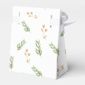 Groen Bruiloft Favor Gift Label botanisch Bedankdoosjes (Achterkant)