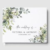 Groen Bruiloft Gastenboek (Voorkant)