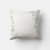 Groen Bruiloft Gepersonaliseerd Sierkussen (Achterkant)