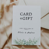 Groen bruiloft kaarten en geschenken teken