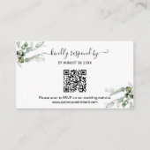 Groen bruiloft QR Online RSVP Informatiekaartje (Voorkant)