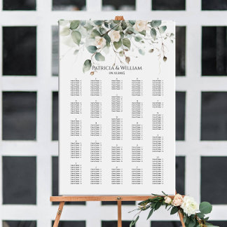 Groen bruiloft zitgrafiek alfabetisch poster