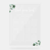 Groen bruiloft Zitting Grafiek Acryl Teken Acryl Bord (Voorkant)