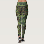 Groen bruin bos Camouflage Pattern Camp. Leggings (Achterkant)