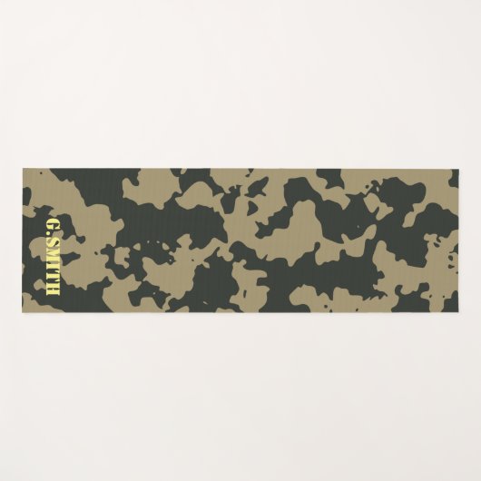 Groen bruin Camouflage. Camo je Yogamat (Voorkant (horizontaal))