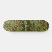 Groen Bruin Camouflage Glitter Camo Monogram Naam Skateboard