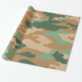 Groen bruin Camouflage-omslagpapier Cadeaupapier