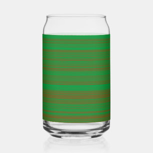 Groen bruin gestreept blikvorm glas