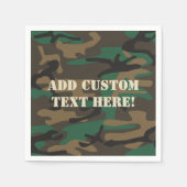 Groen Bruin Militair Camo Camouflage Servet (Voorkant)