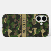 Groen Bruine Camouflage Gepersonaliseerd Case-Mate iPhone Case (Achterkant (horizontaal))