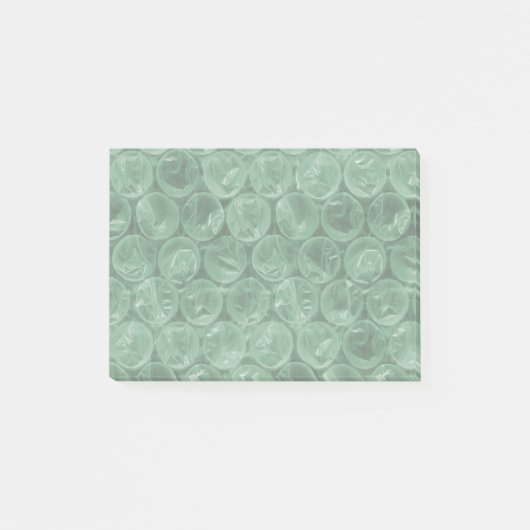 Groen bubbelwikkelpatroon post-it® notes (Voorkant)