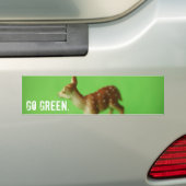 Groen. Bumpersticker (Op auto)