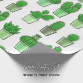 Groen Cactus Gift Wrapping Paper Cadeaupapier