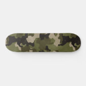 Groen  Camo Realistisch Grunge Effect Skateboard (Horizontaal)