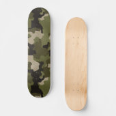 Groen  Camo Realistisch Grunge Effect Skateboard (Voorkant)