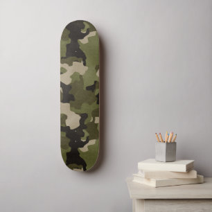 Groen  Camo Realistisch Grunge Effect Skateboard
