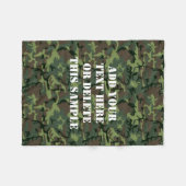 Groen Camouflage Camo Pattern gepersonaliseerd Fleece Deken (Voorkant (Horizontaal))