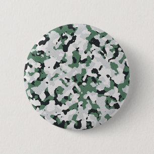 Groen camouflage-patroon ronde button 5,7 cm