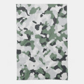 Groen camouflage-patroon theedoek (Verticaal)