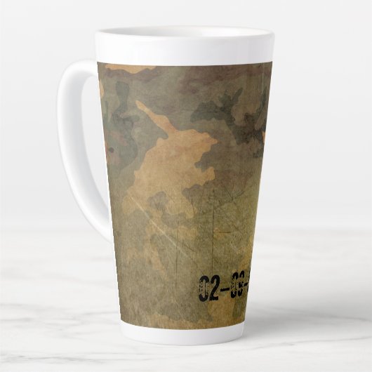 Groen camouflage-patroon  V2.0 Latte Mok (Linkerhoek)