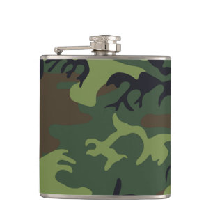 Groen camouflagepatroon heupfles
