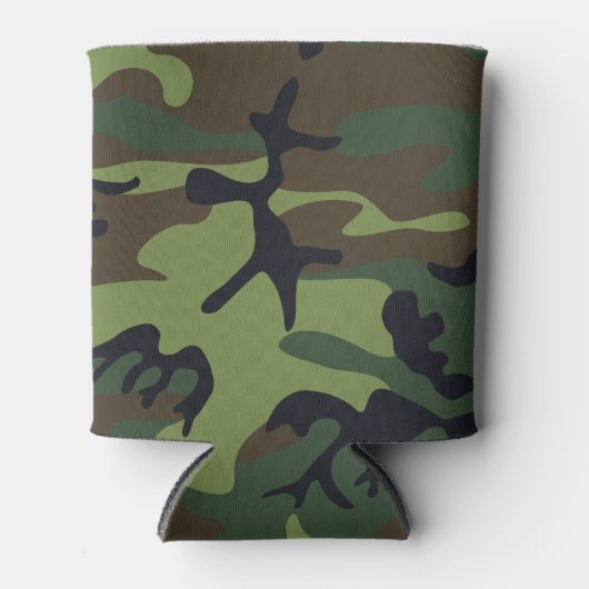 Groen camouflagepatroon, militair patroon, leger blikjeskoeler (Voorkant)