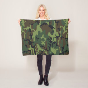 Groen camouflagepatroon, militair patroon, leger fleece deken