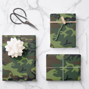 Groen camouflagepatroon, militair patroon, leger inpakpapier vel