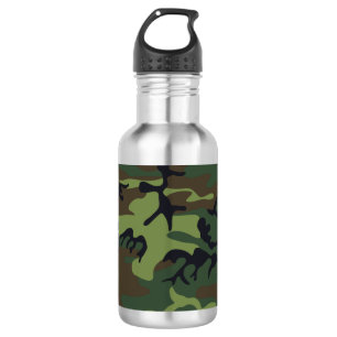Groen camouflagepatroon, militair patroon, leger waterfles