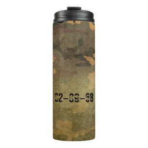 Groen camouflagepatroon vintage V2.0 Thermosbeker