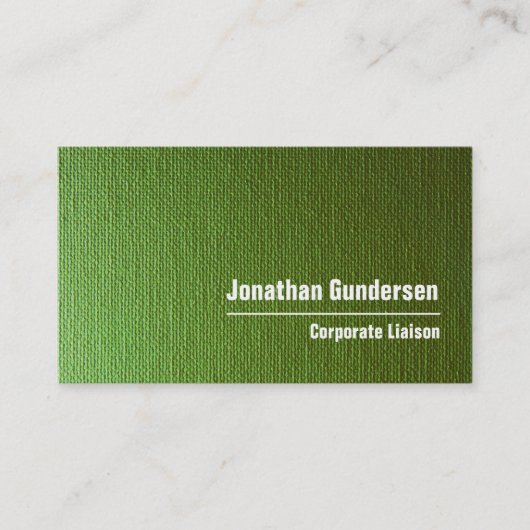 Groen Canvas Modern Professional Visitekaartje (Voorkant)