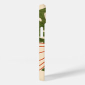 Groen canvas, rood accent Case-Mate iPhone case (Achterkant / Rechts)