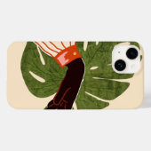 Groen canvas, rood accent Case-Mate iPhone case (Achterkant (horizontaal))