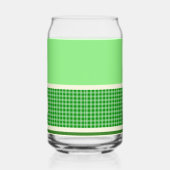 Groen chequemonogram blikvorm glas (Links)